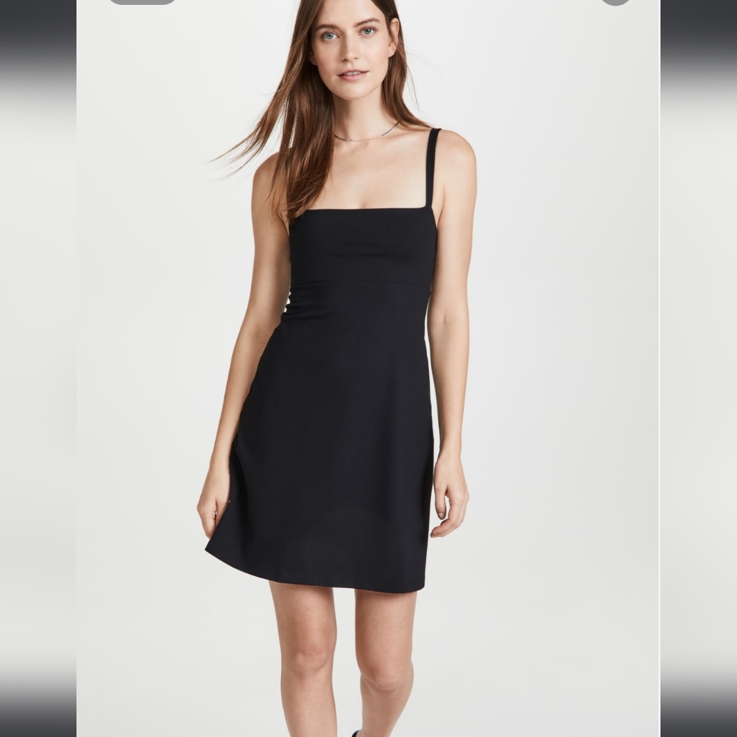 Susana Monaco Black Mini Dress With Square Neck